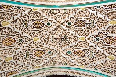 Bahia Palace Marrakesh stucco clipart