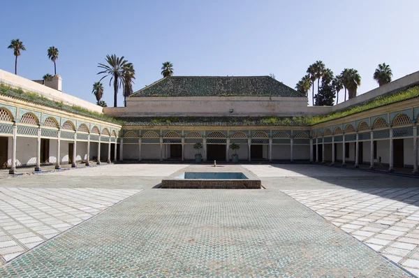 Marrakesch bahia palast terrasse Stockbild