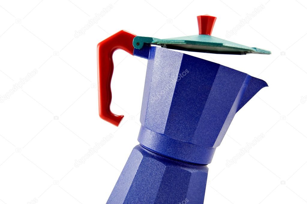 Blue coffeepot