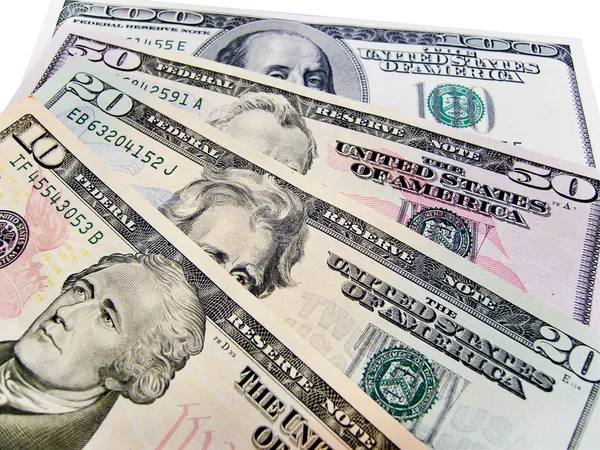 Bankbiljetten - ons dollar Rechtenvrije Stockafbeeldingen