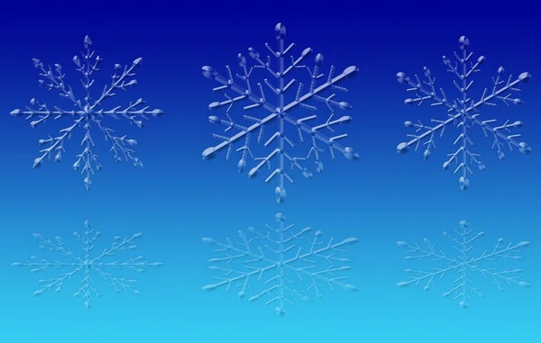 Flocos de neve de cristal — Fotografia de Stock