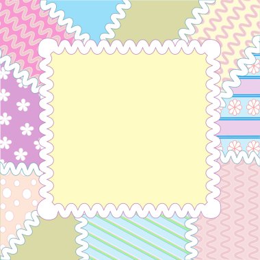 Patchwork frame clipart