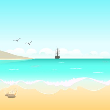 Sea landscape clipart