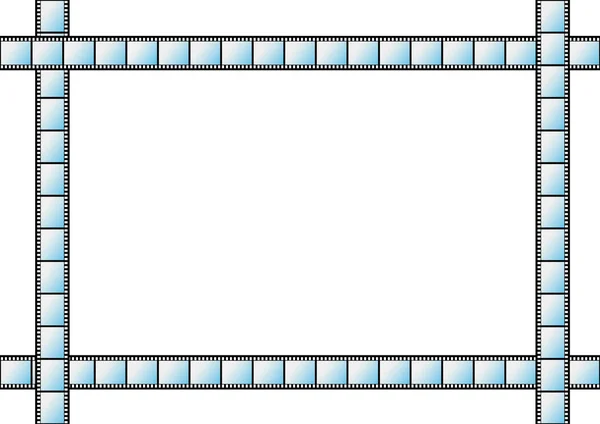 Bandes de film bleu comme cadre — Image vectorielle