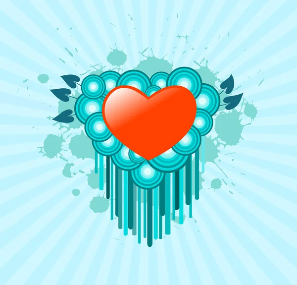 Coeur avec tache — Image vectorielle
