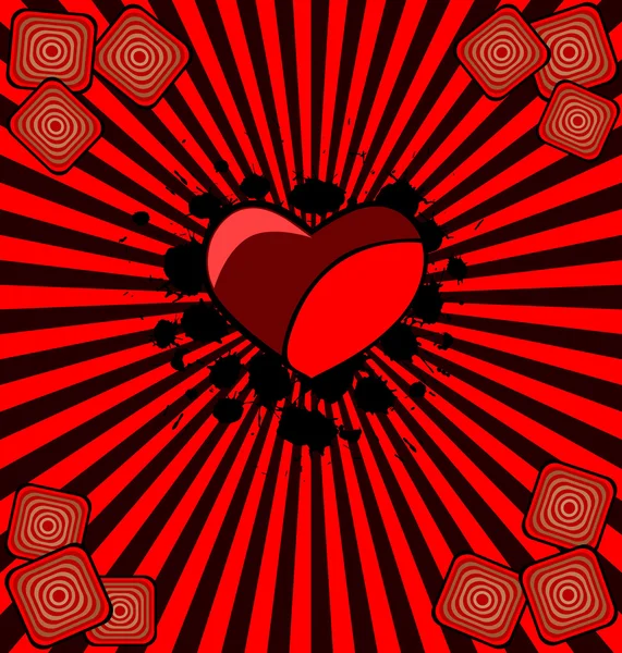 Coeur avec tache — Image vectorielle