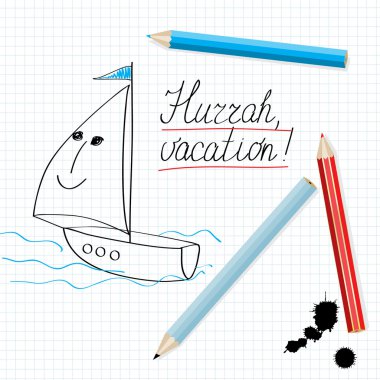 Hurrah, vacation! clipart