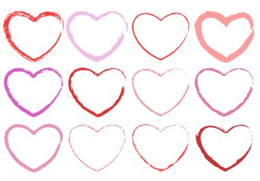 Valentine hearts set clipart