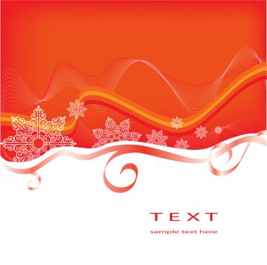 New Years design in red tone clipart