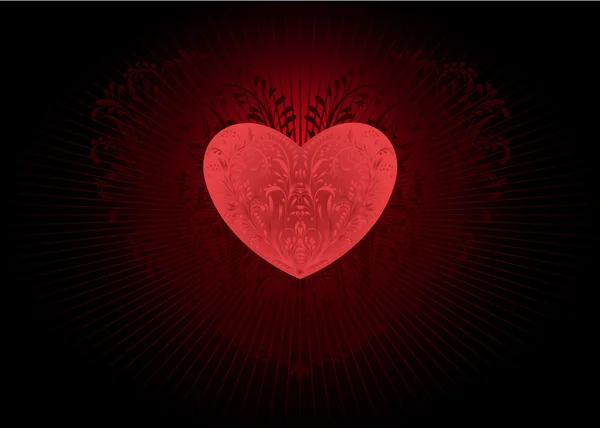 Corazón de San Valentín estilizado — Archivo Imágenes Vectoriales