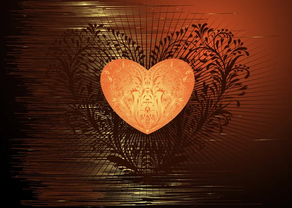 Stiliserade valentine hjärta — Stock vektor