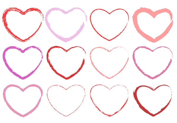 Valentine hjärtan set — Stock vektor