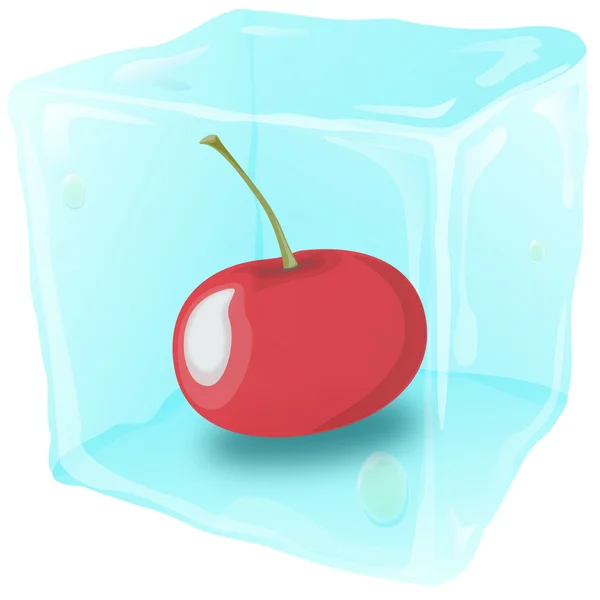 Frozen cherry — Stock Vector