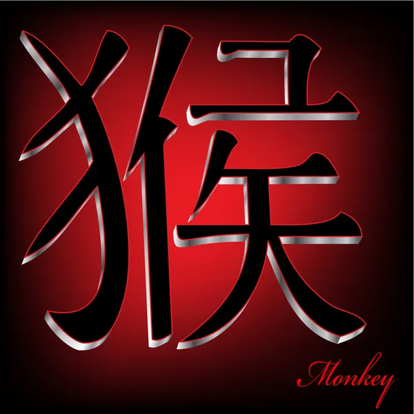 Chiński znak zodiaku małpa — Zdjęcie stockowe