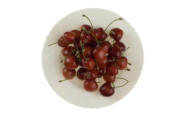 Close up of a cherry. Isolated over whit — Stock Photo, Image