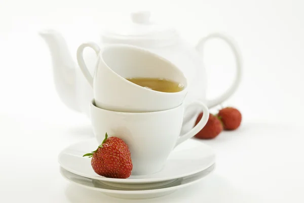 Heure du thé à la fraise — Photo