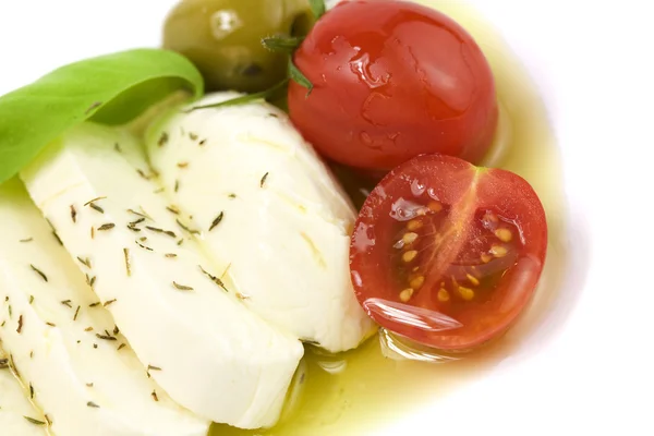 Italiaanse tomaat mozarella close-up — Stockfoto