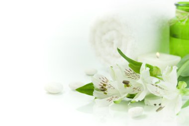 Yeşil ve beyaz (Spa konsept)