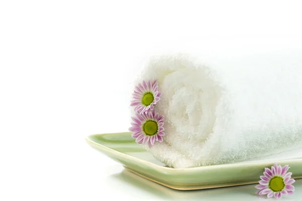 Asciugamano con fiori — Foto Stock