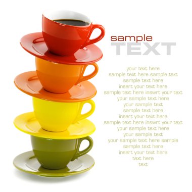 Color cups clipart