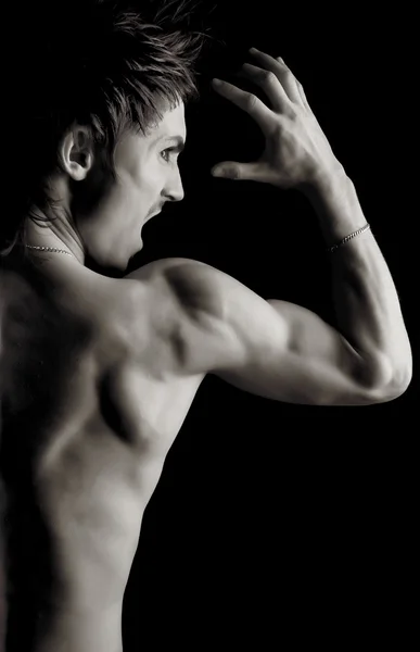 Unga bodybuilder utbildning — Stockfoto