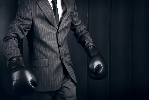 Business person i grå kostym — Stockfoto