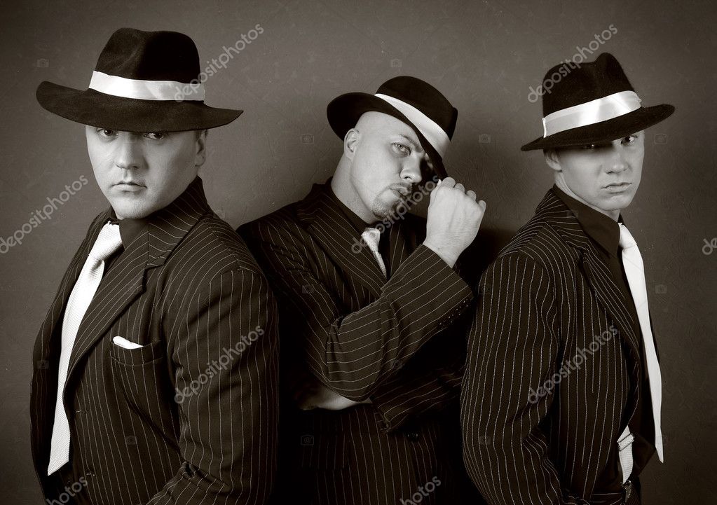 Three gangsters. Gangster gang Photos
