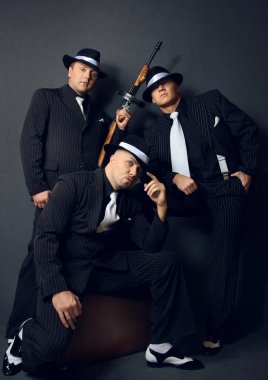 Three gangsters. clipart