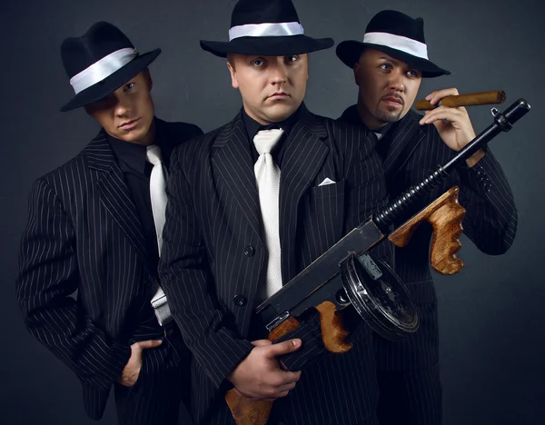 Drie gangsters. — Stockfoto