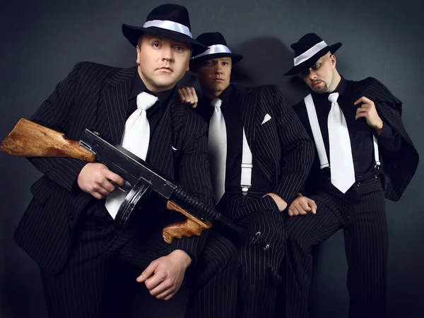 Tre gangsters. — Stockfoto