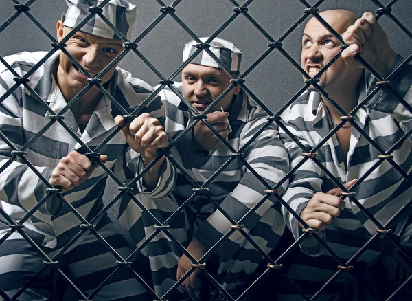 Trzech więźniów. — Zdjęcie stockowe