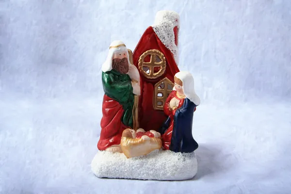 stock image A figure of joseph, mary and jesus