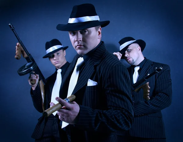 Three gangsters. Royalty Free Stock Photos