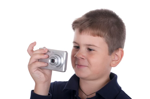 Boy photographs — Stock Photo, Image