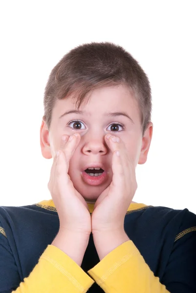 Мальчик кричит — стоковое фото