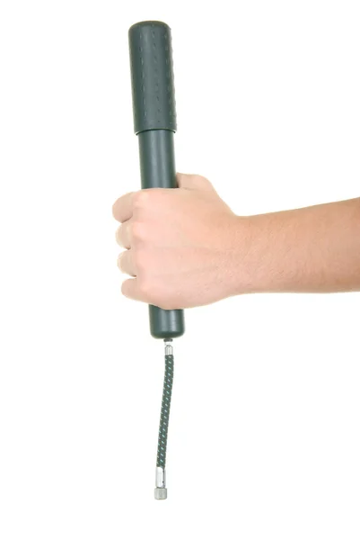 Hand holds pump — Stock Photo, Image