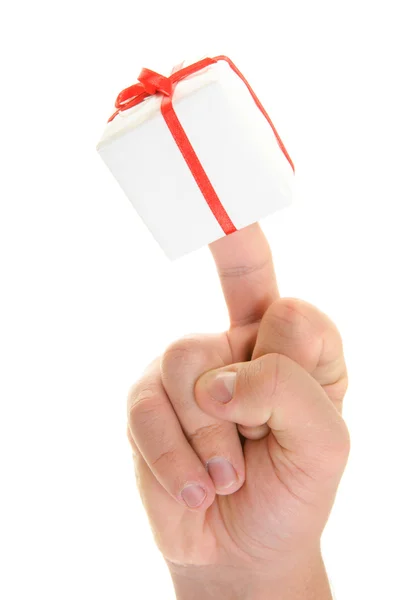 Gifts on middle finger — Stock Photo, Image
