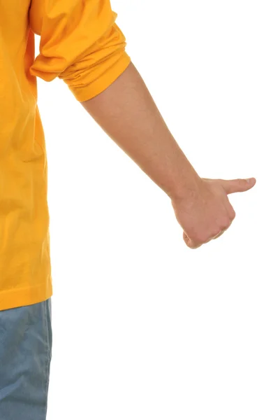 Hand with lifted thumb — Stock Photo, Image