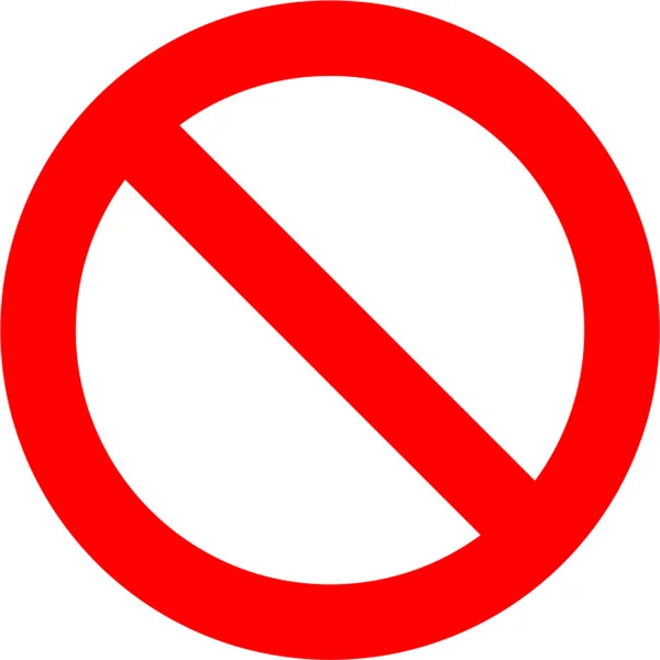 Запретный знак — стоковое фото