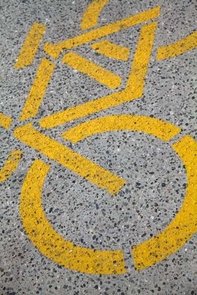 Roadside Bicycle Lane Detail — Stock Photo, Image