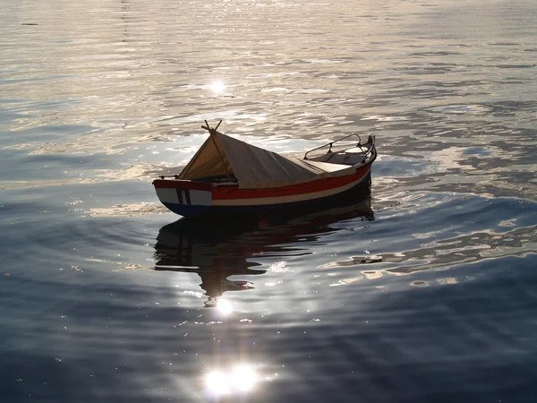 Tekne yalnız — Stok fotoğraf