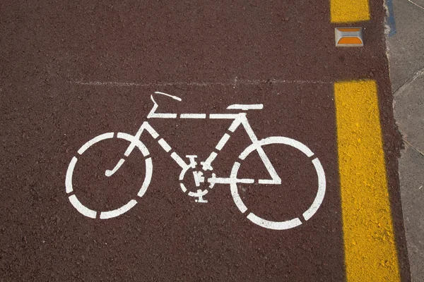 रोडसाइड सायकल लेन तपशील — स्टॉक फोटो, इमेज