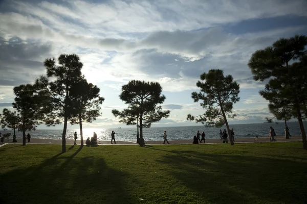 A praia de Tessalônica — Fotografia de Stock