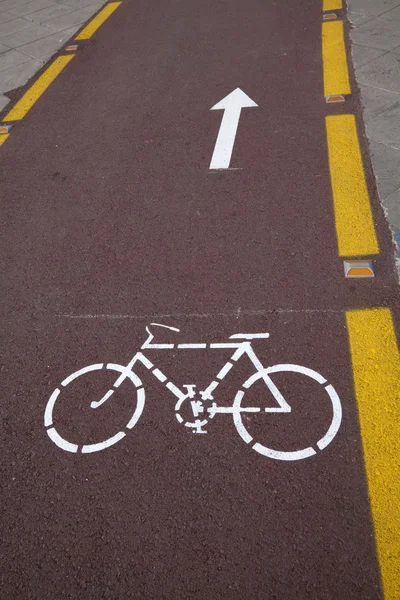 Дорожная деталь велосипедной дорожки — стоковое фото