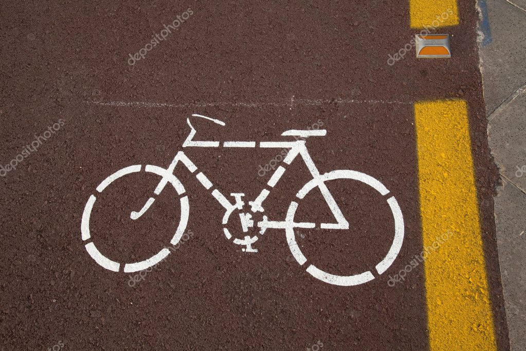 Roadside Bicycle Lane Detail Stock Photo by ©portokalis 1604567