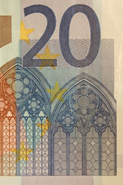 20 Euro bill (close up) clipart