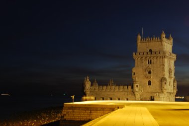 Belem Tower in Lisbon, Portugal (Sunset) clipart