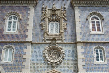 Architectural details in Palace of Pena clipart