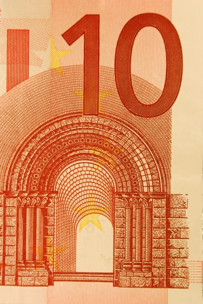 10 euro bill (närbild) — Stockfoto