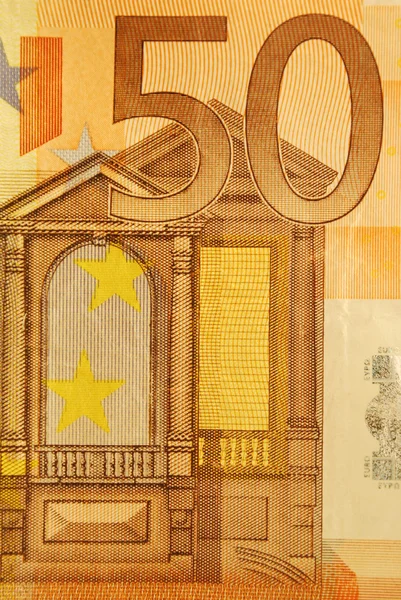 50 євро законопроект (крупним планом) — стокове фото